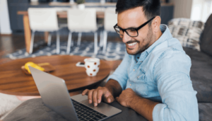 remote hiring man smiling