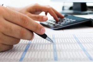 Calculating taxes with a calculator
