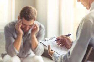 Man frustrated by mistake