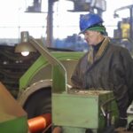 Worker working a factory
